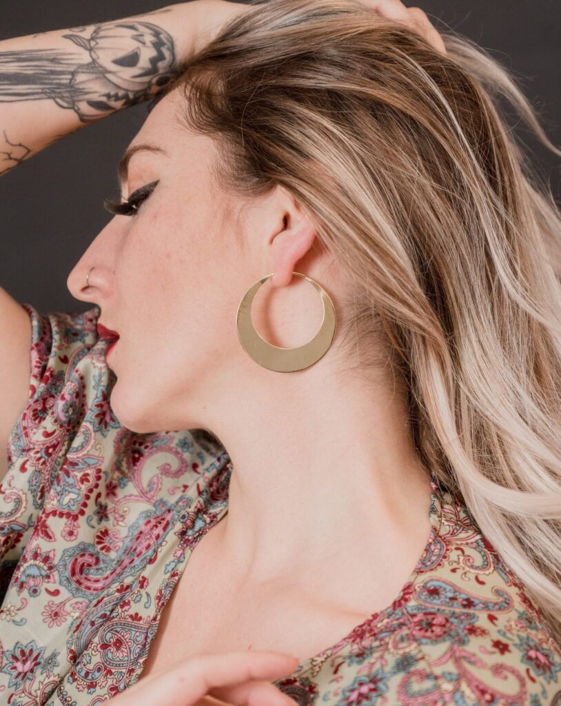 Crescent Hoop Earrings