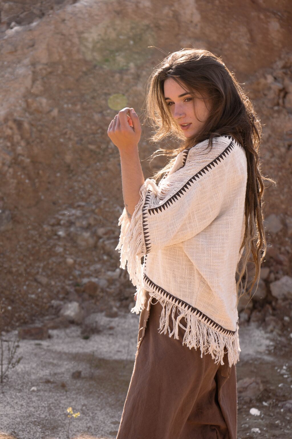 Lunar Fringe Poncho
