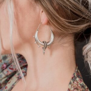 Pendiente Gitano Bañado en Plata