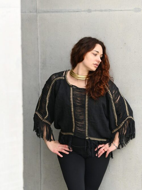 Lunar Fringe Poncho