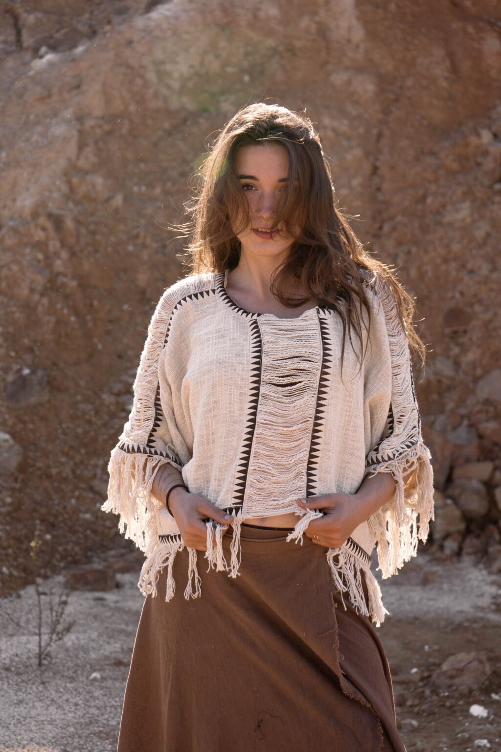 Lunar Fringe Poncho