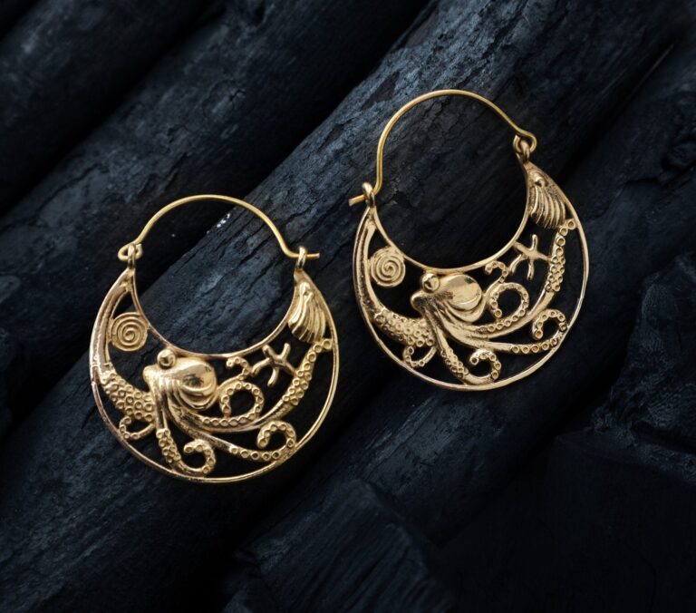 Boucles d’oreilles pieuvre