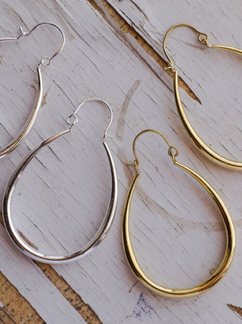 Boucles d’oreilles créoles ovales