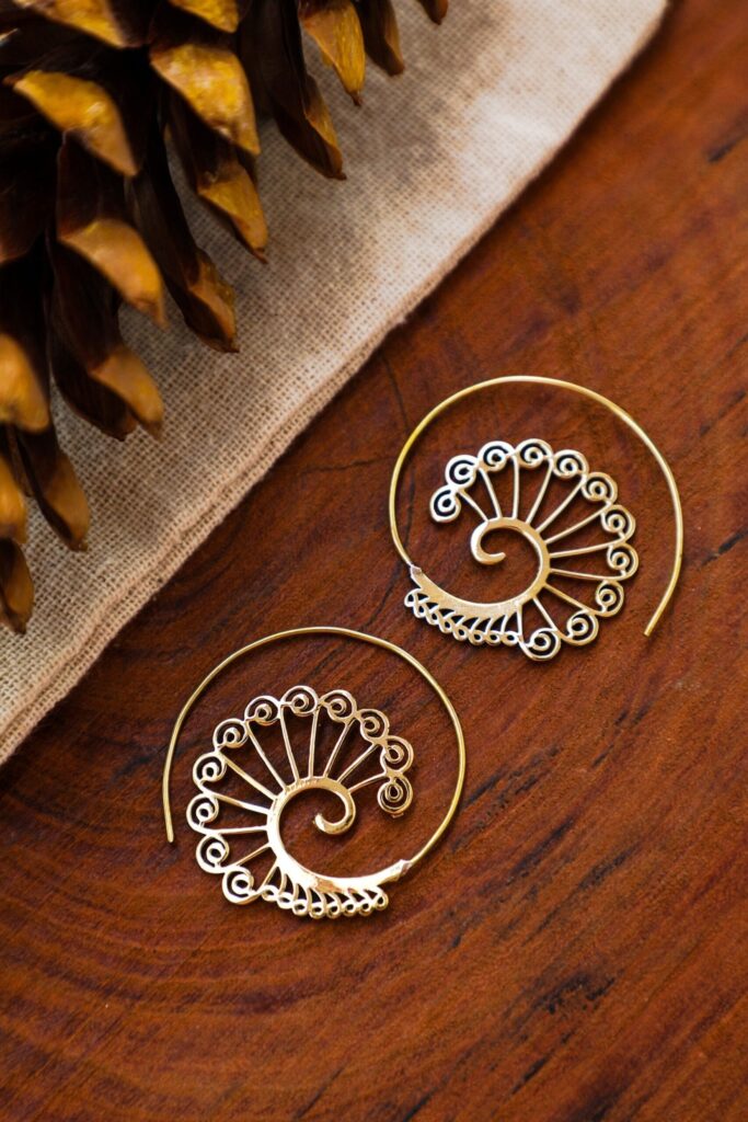 Boucles d’oreilles spirales égyptiennes