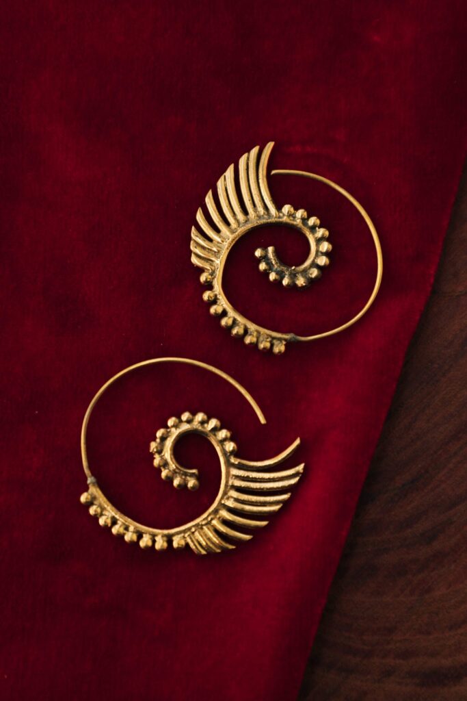Boucles d’oreilles spirales égyptiennes