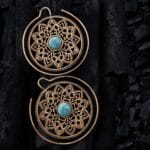 Mandala Turquoise Earrings