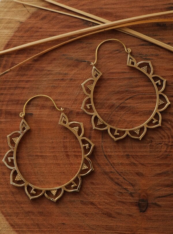 Mandala Hoop Earrings