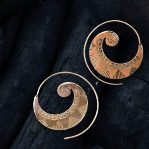 Gold Spiral Earrings
