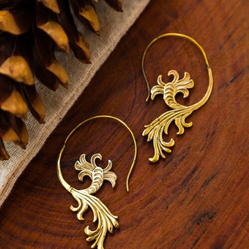 Goldene Spiral Ohrringe