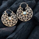 Mandala Brass Earrings