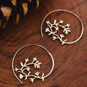 Spiral Leaf Earring