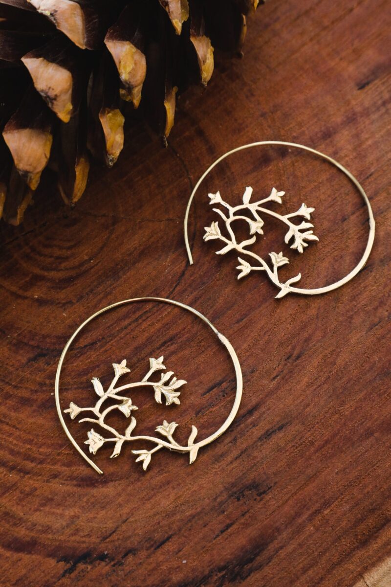Spiral Leaf Earring
