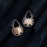 Boucles d’oreilles créoles Lotus