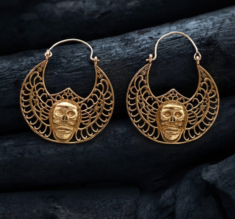 Skull Hoop Earrings