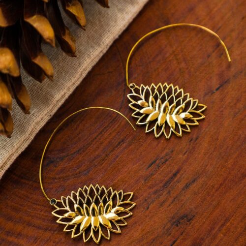 Dangle Lotus Earrings