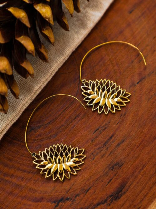 Dangle Lotus Earrings