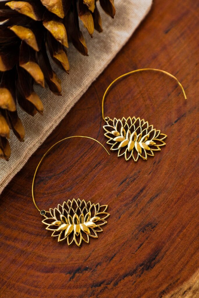 Boucles d’oreilles Dangle Lotus