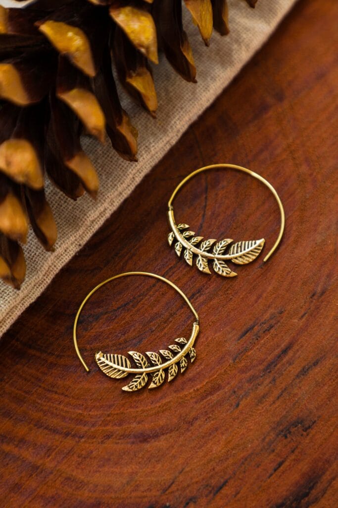 Spiral Leaf Earrings