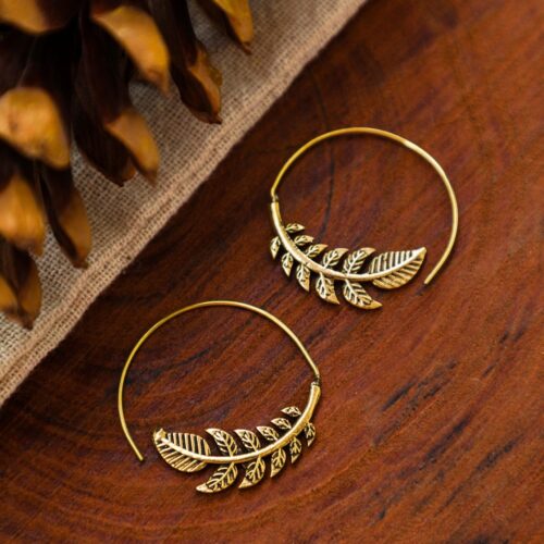 Spiral Leaf Earrings