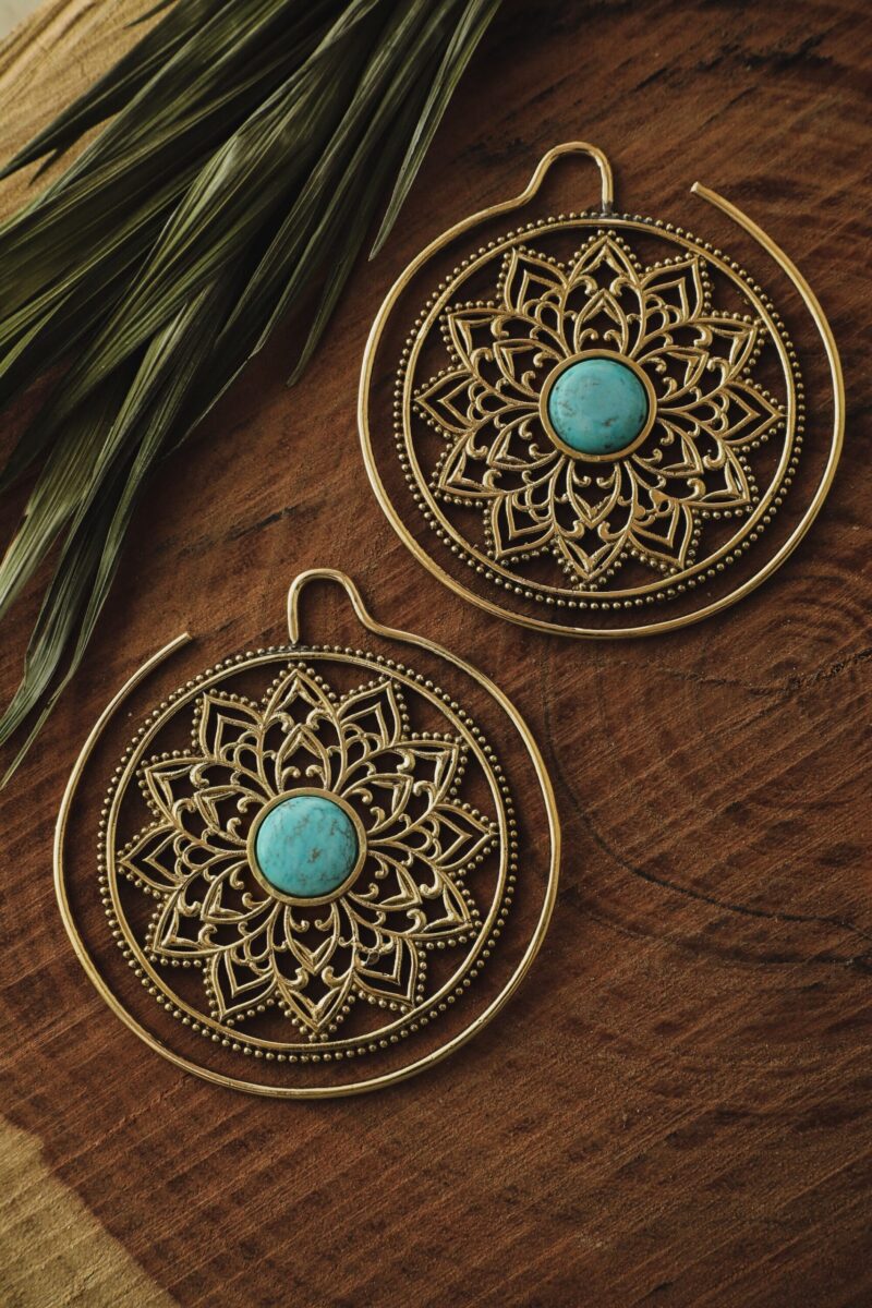 Orecchini Mandala Turchese