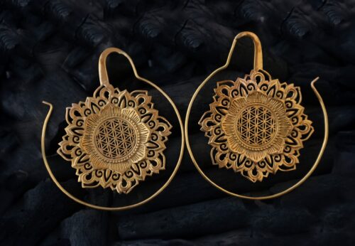 2 Pendientes de flores grandes