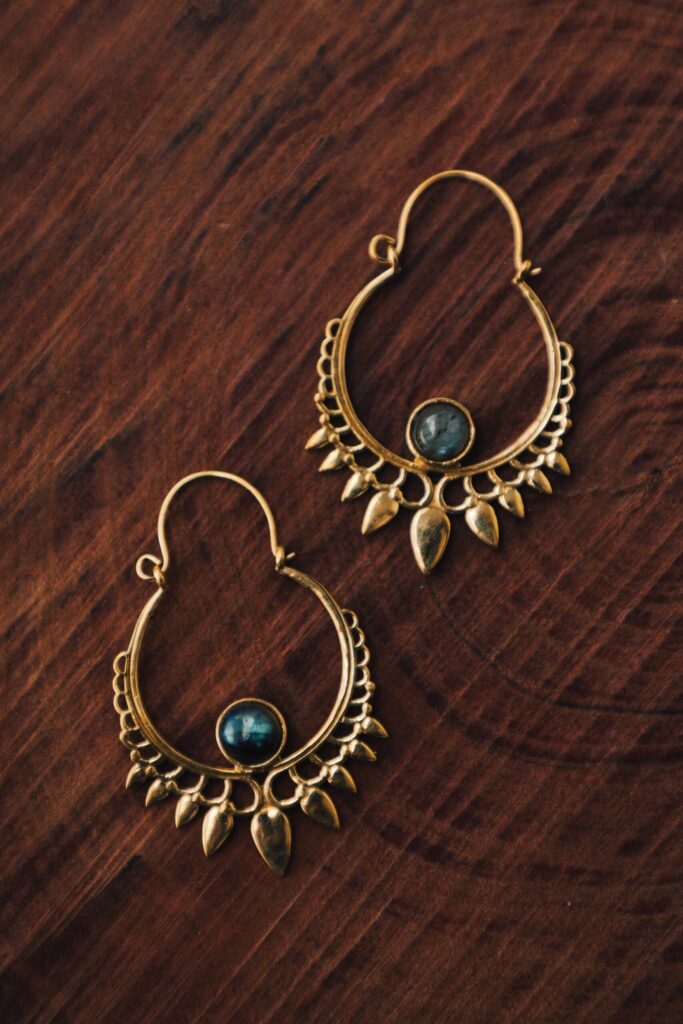 Boucles d’oreilles labradorite