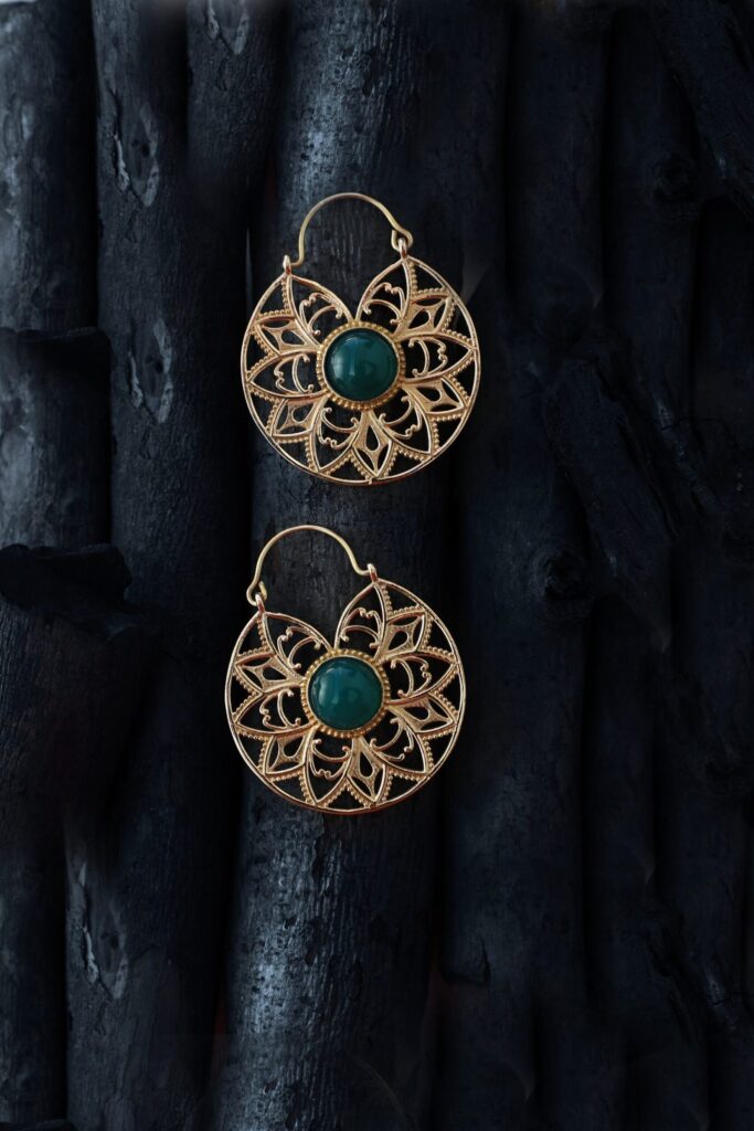 Boucles d’oreilles Mandala Pierre