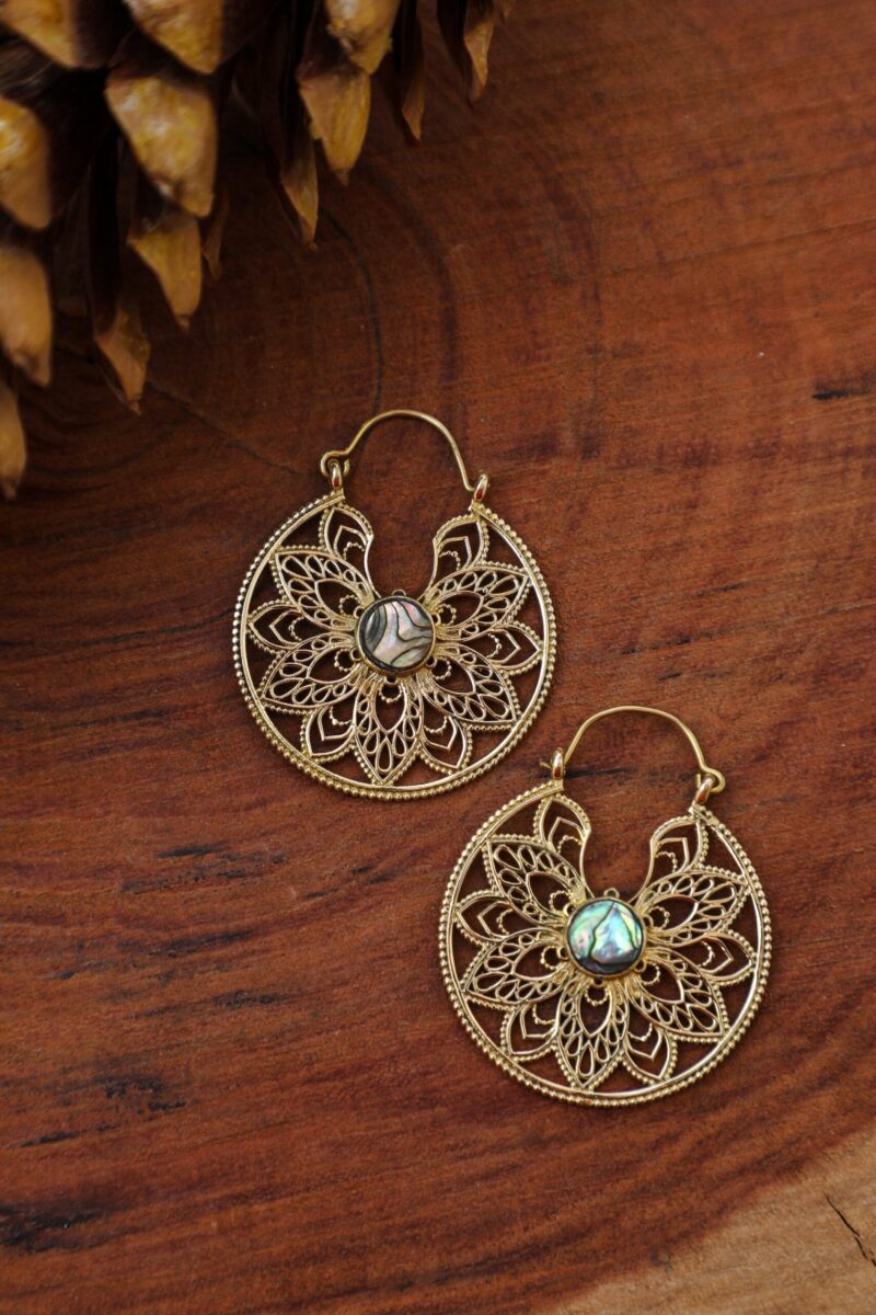 Orecchini Mandala in Ottone