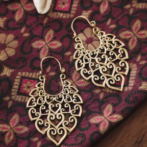 Mandala Heart Earrings
