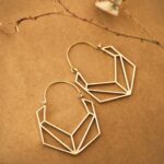 Hexagon Hoop Earrings