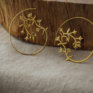 Spiral Leaf Earring