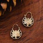 Boucles d’oreilles créoles Lotus