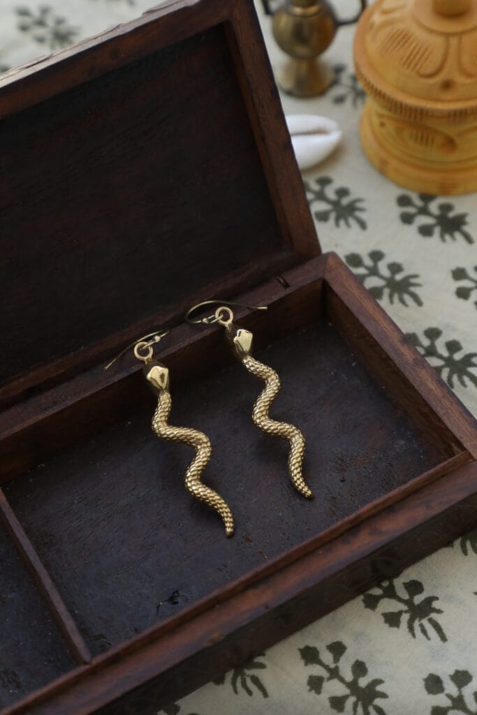 Dangling Snake Earring