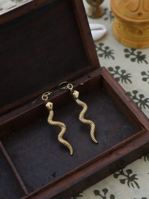 Dangling Snake Earring
