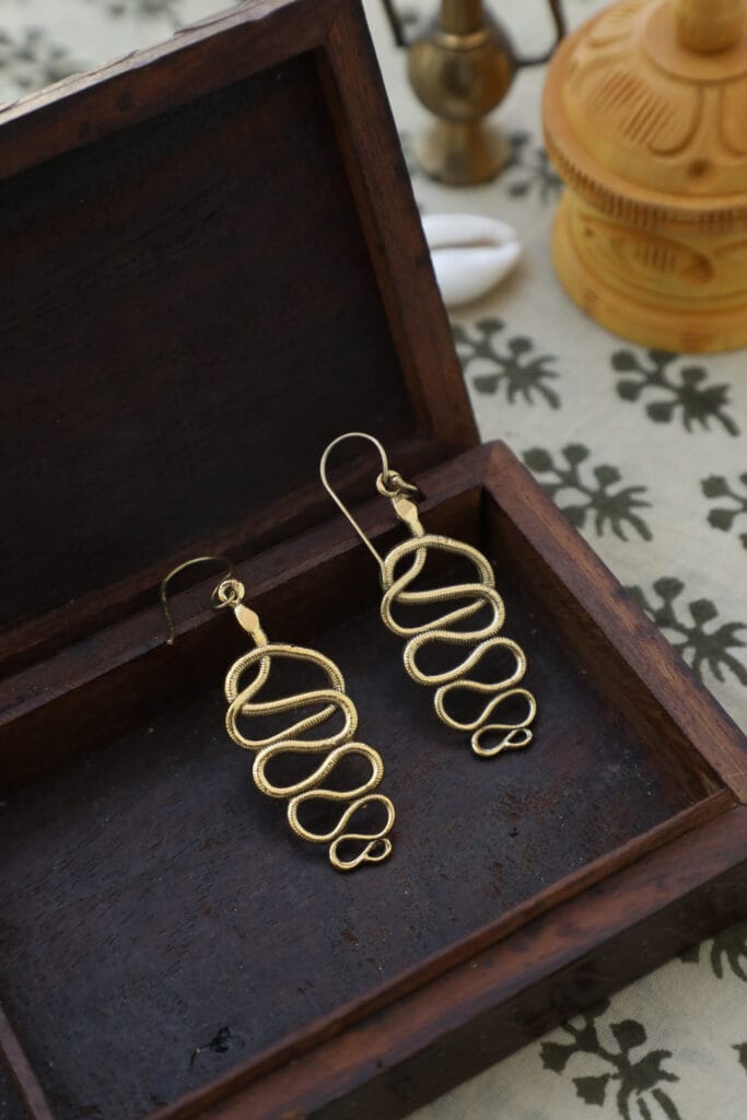 Dangling Snake Earring