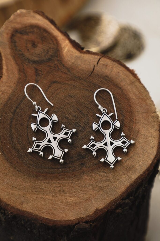 Boucles d’oreilles croix Agadez