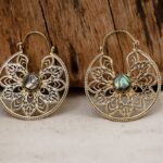 Mandala Brass Earrings