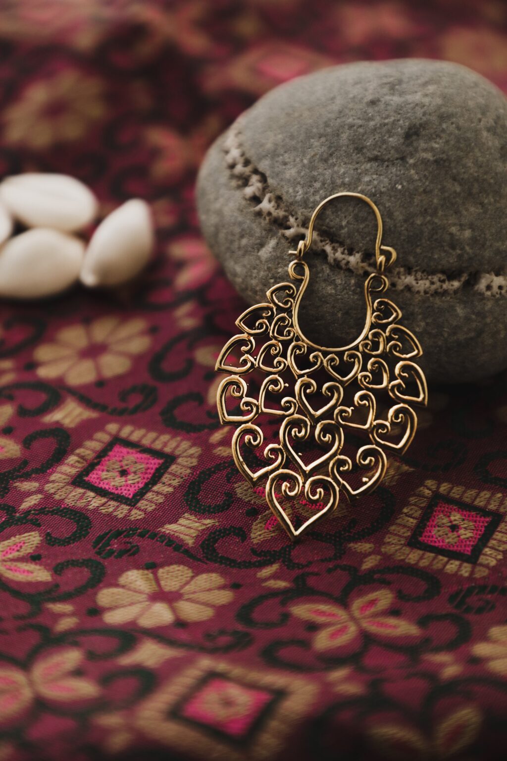 Mandala Heart Earrings