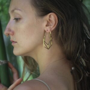 Hexagon Hoop Earrings