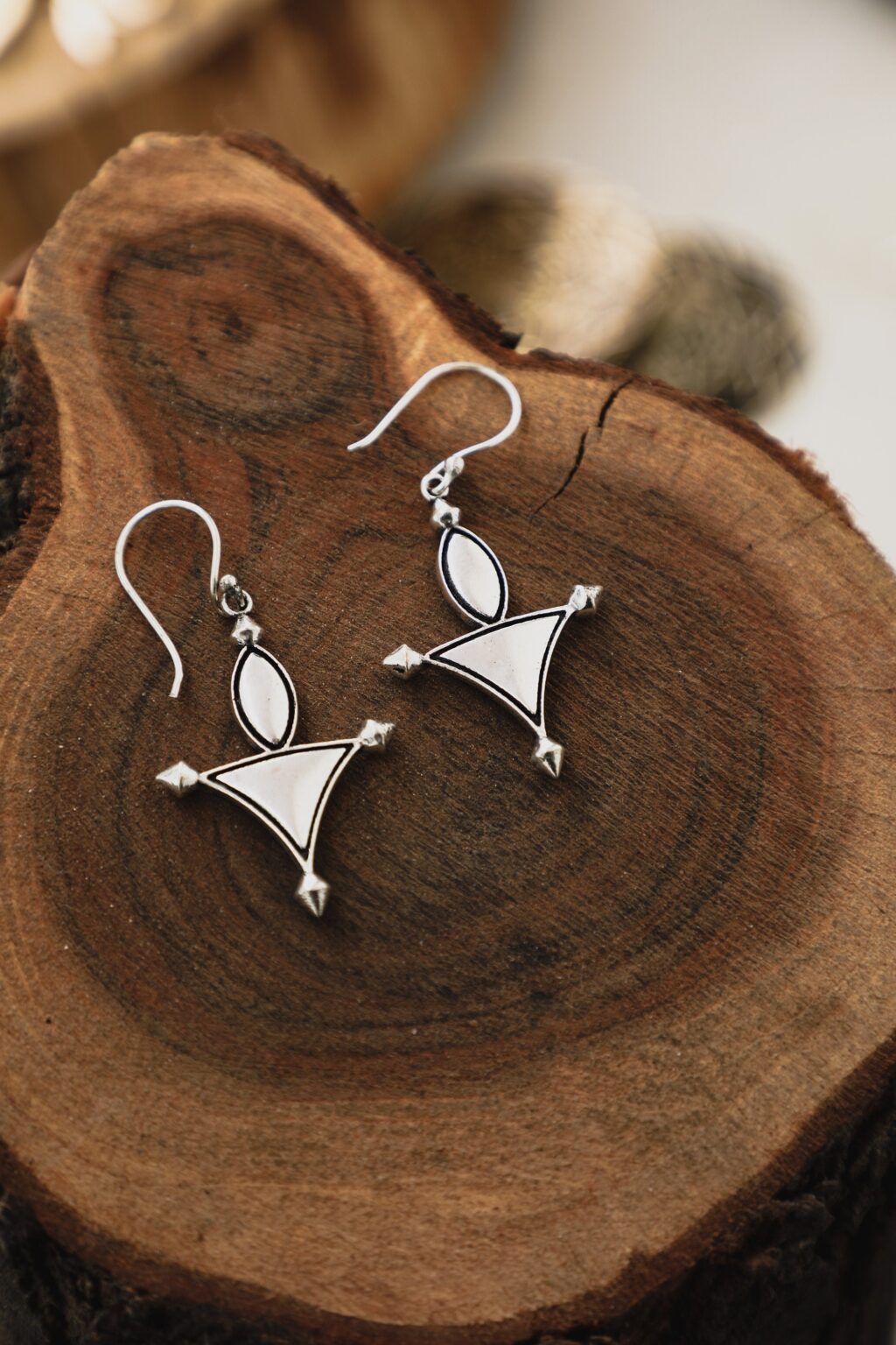 Triangular Dangle Earrings