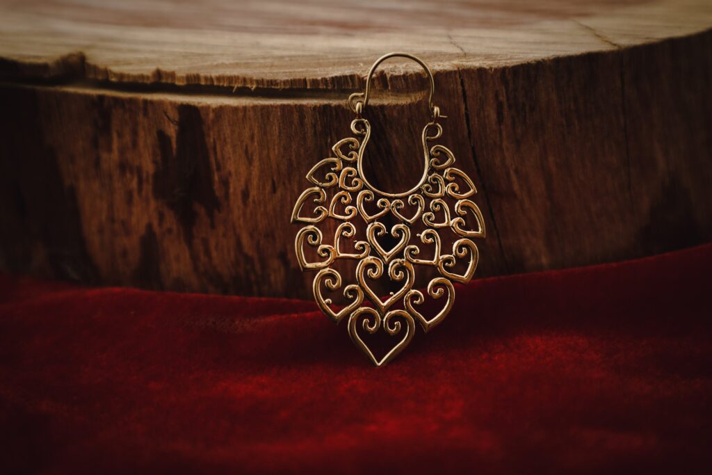Mandala Heart Earrings