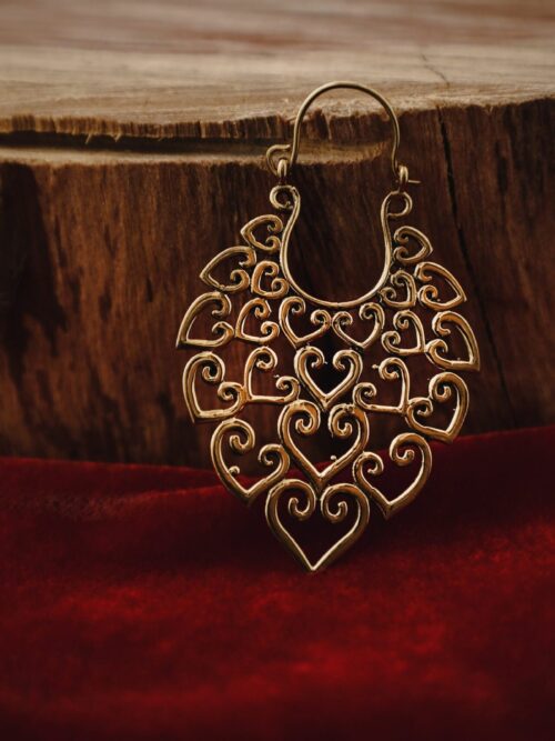 Mandala Heart Earrings