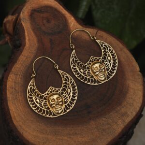 Skull Hoop Earrings