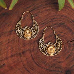 Skull Hoop Earrings