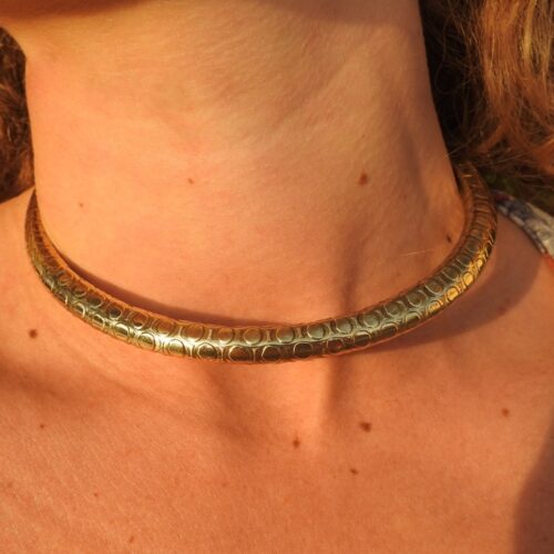 Tribal Brass Choker for Jewelry Making
