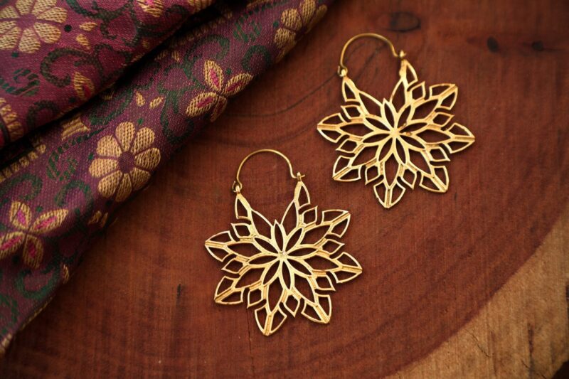 Pendientes de aro Mandala