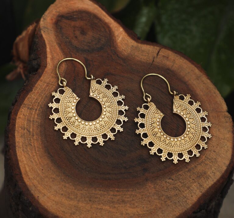 Mandala Hoop Earrings