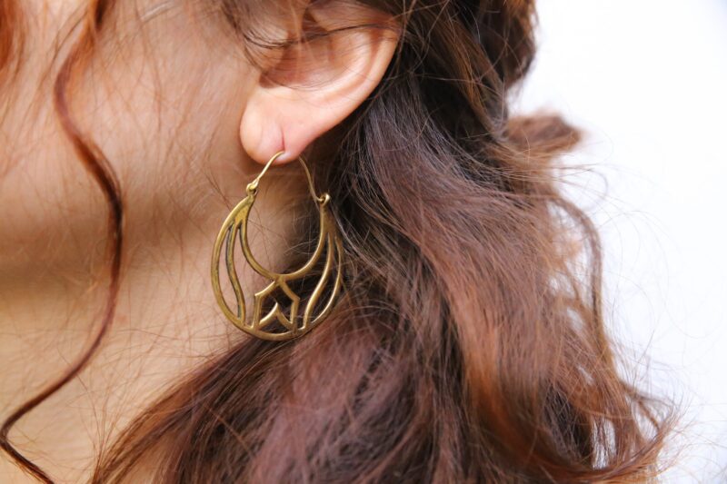 Boucles d’oreilles carillons jaunes