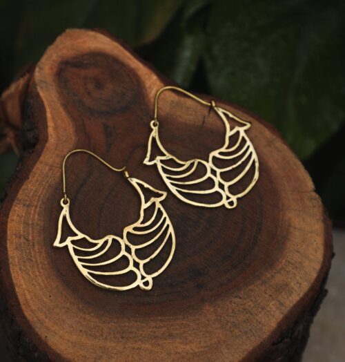 Boucles d’oreilles ailes creuses