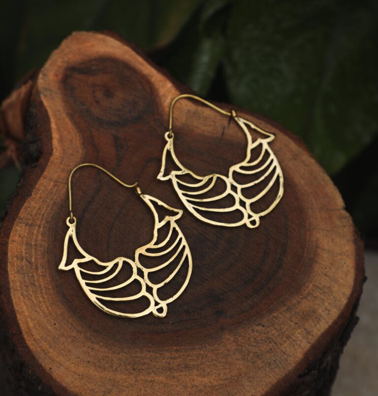 Boucles d’oreilles ailes creuses